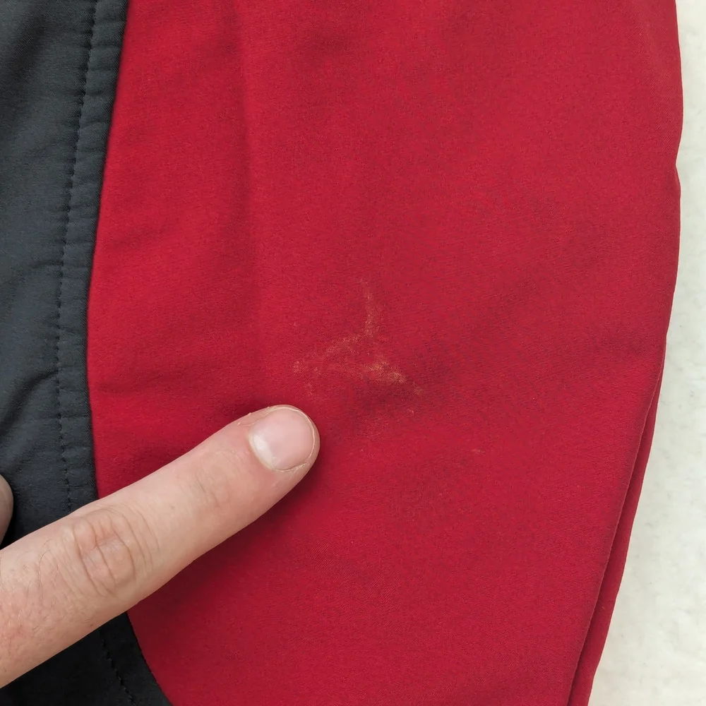 NordicTrack Jacket Mens Small Full Zip Outdoor Performance Red Gray Polyester